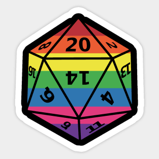 Tabletop RPG Dice LGBTQIA Gamer Sticker